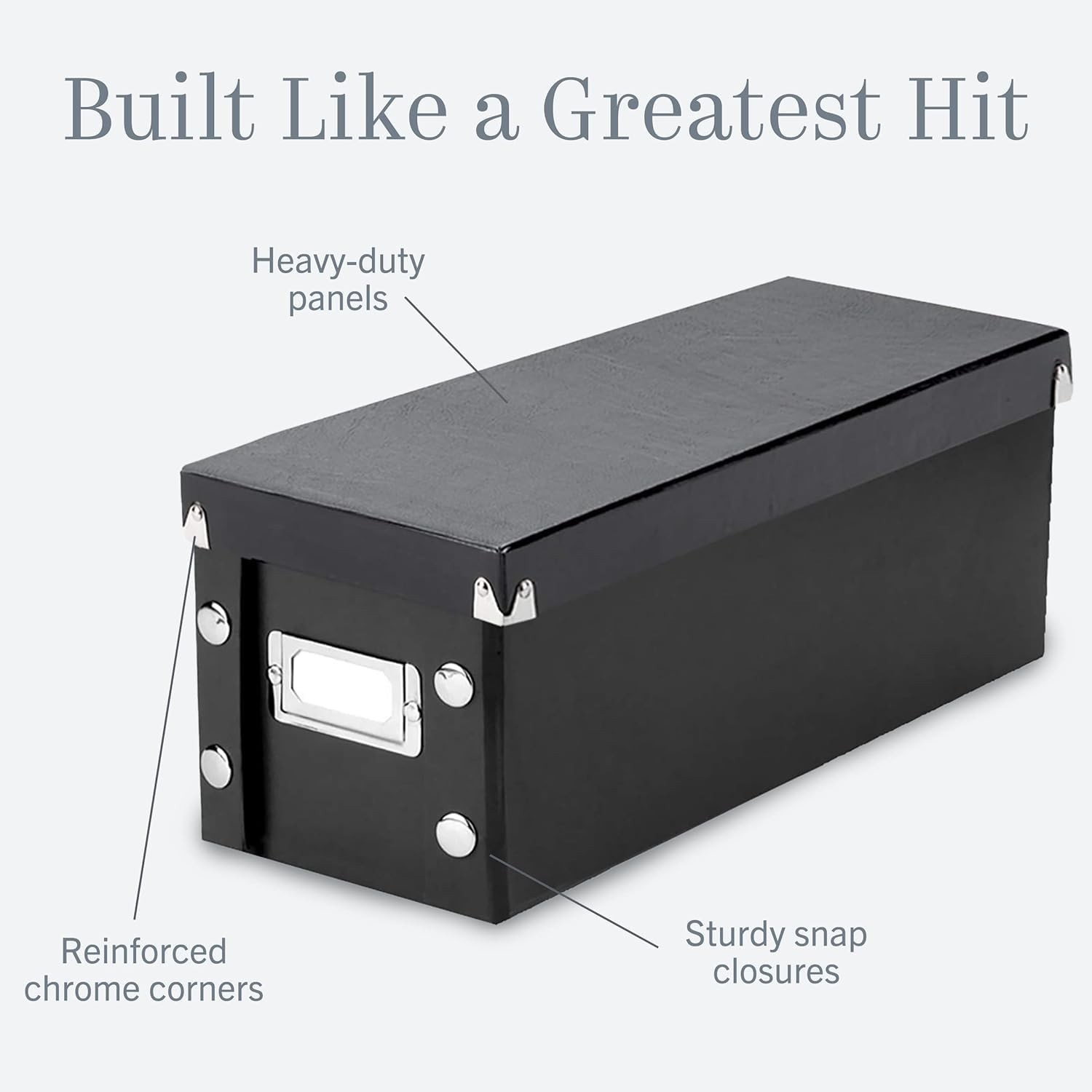 Snap-N-Store CD Storage Box – 2 Pack – Durable 5.1 x 5.1 x 13.2 Inch Disc Hol…