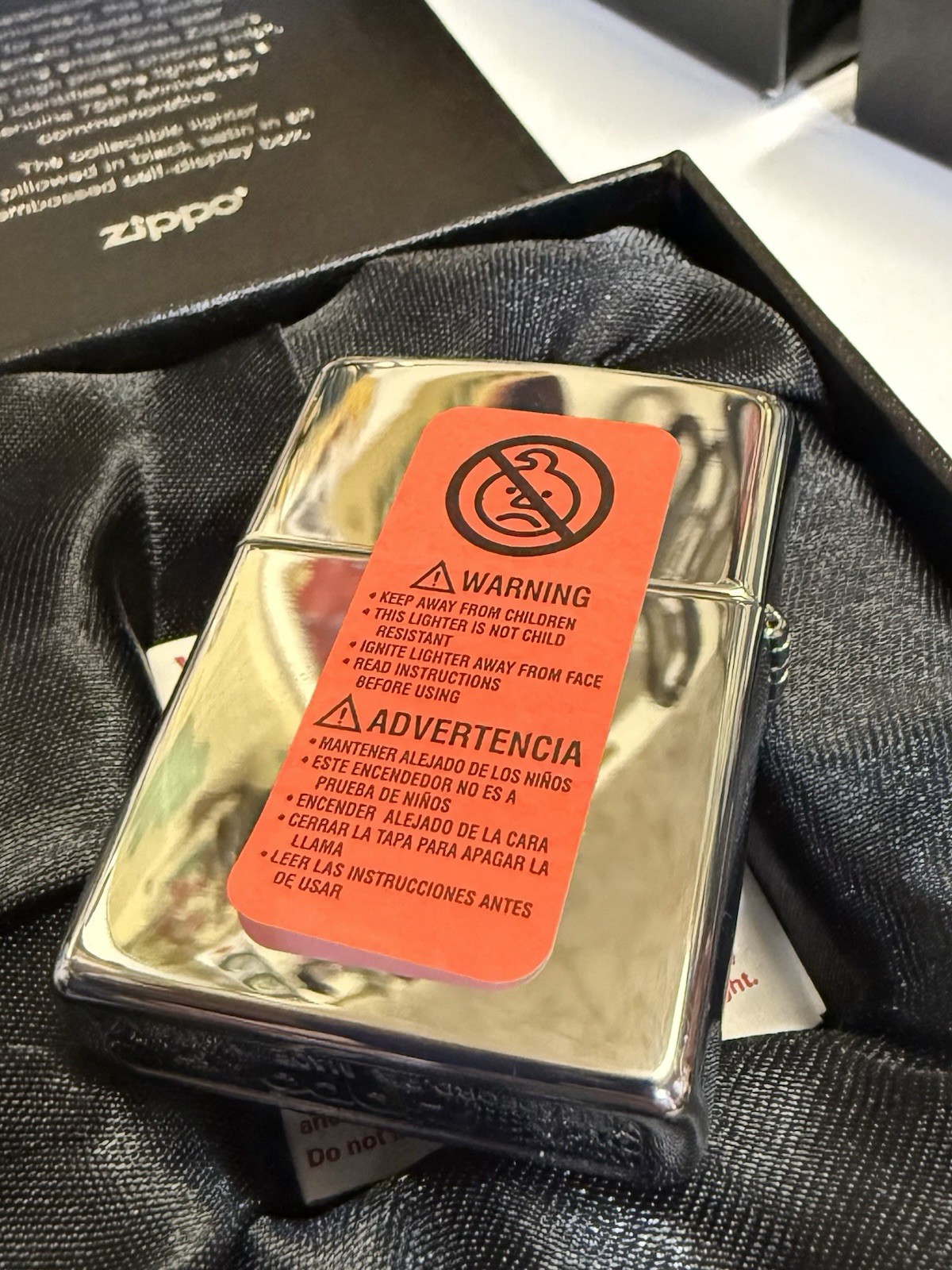 Zippo 75th Anniversary Lighter 1932-2007 NEW MIB A-07 Unfired Complete