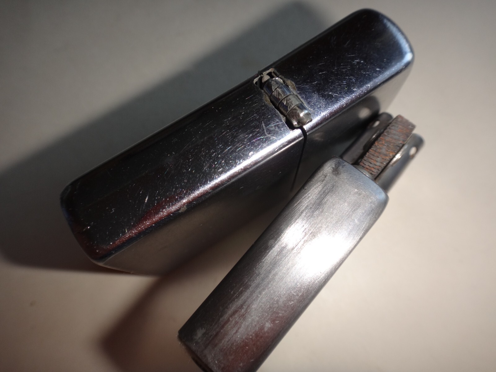 Vintage Circa 1958-59 Brushed Chrome Zippo Lighter PAT. 2517191 PAT. PEND.