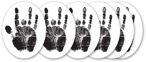 Jerry Garcia – Jerry Garcia – Black Hand – Sticker 6-Pack [New ] Stickers