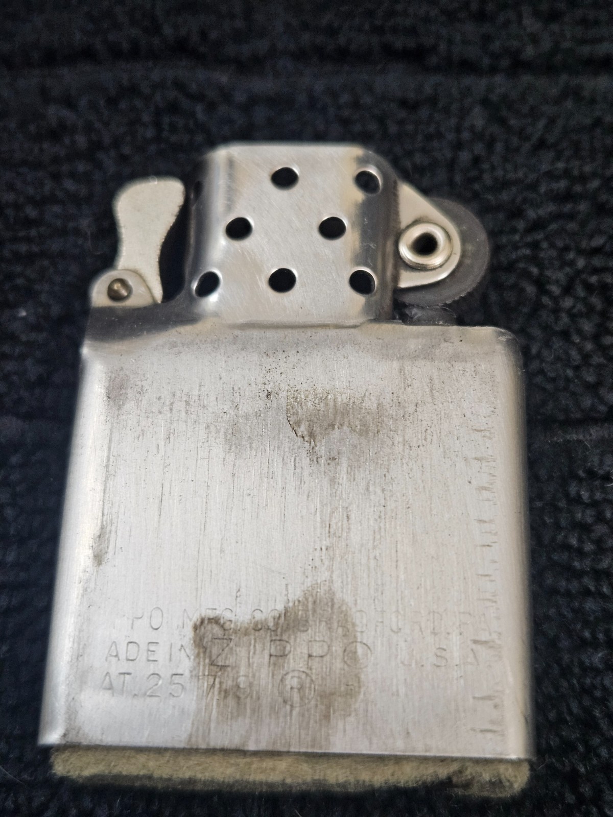 Vintage Patterson Leitch Co. Zippo – 1960 – brushed chrome – Used