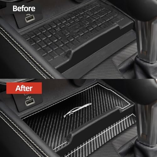 Car Storage Panel Pad for Ford Mustang 2024 2025 | for Carbon Leather