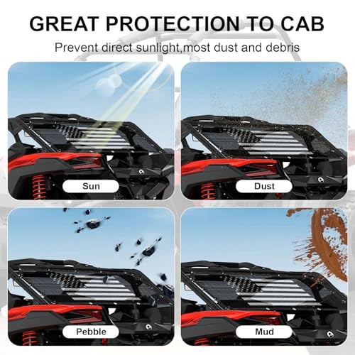 Rear Window Net for 2020-2025 Polaris RZR PRO XP 4/Pro R/Turbo R,Soft Mesh
