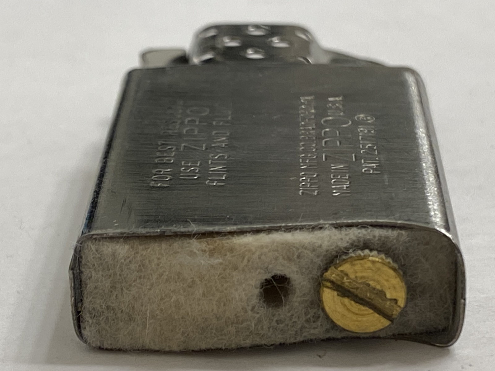 Vintage 1966 Slim Zippo Lighter Citgo Logo Oil & Gas Advertising