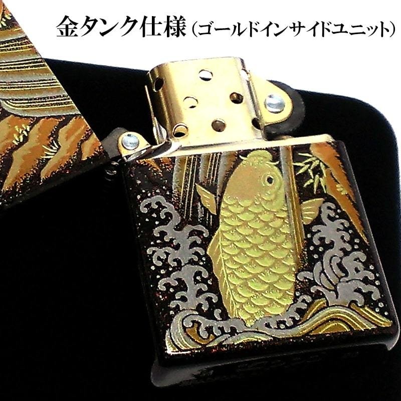 ZIPPO Lighter Gold Maki e Koi Zippo Japanese Pattern Traditional Craft Lacquered