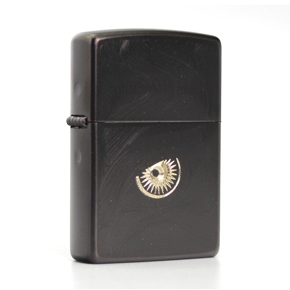 Zippo lighter Asia Custom/ Eyes in the Waterway Classic Black & Golden Coloring