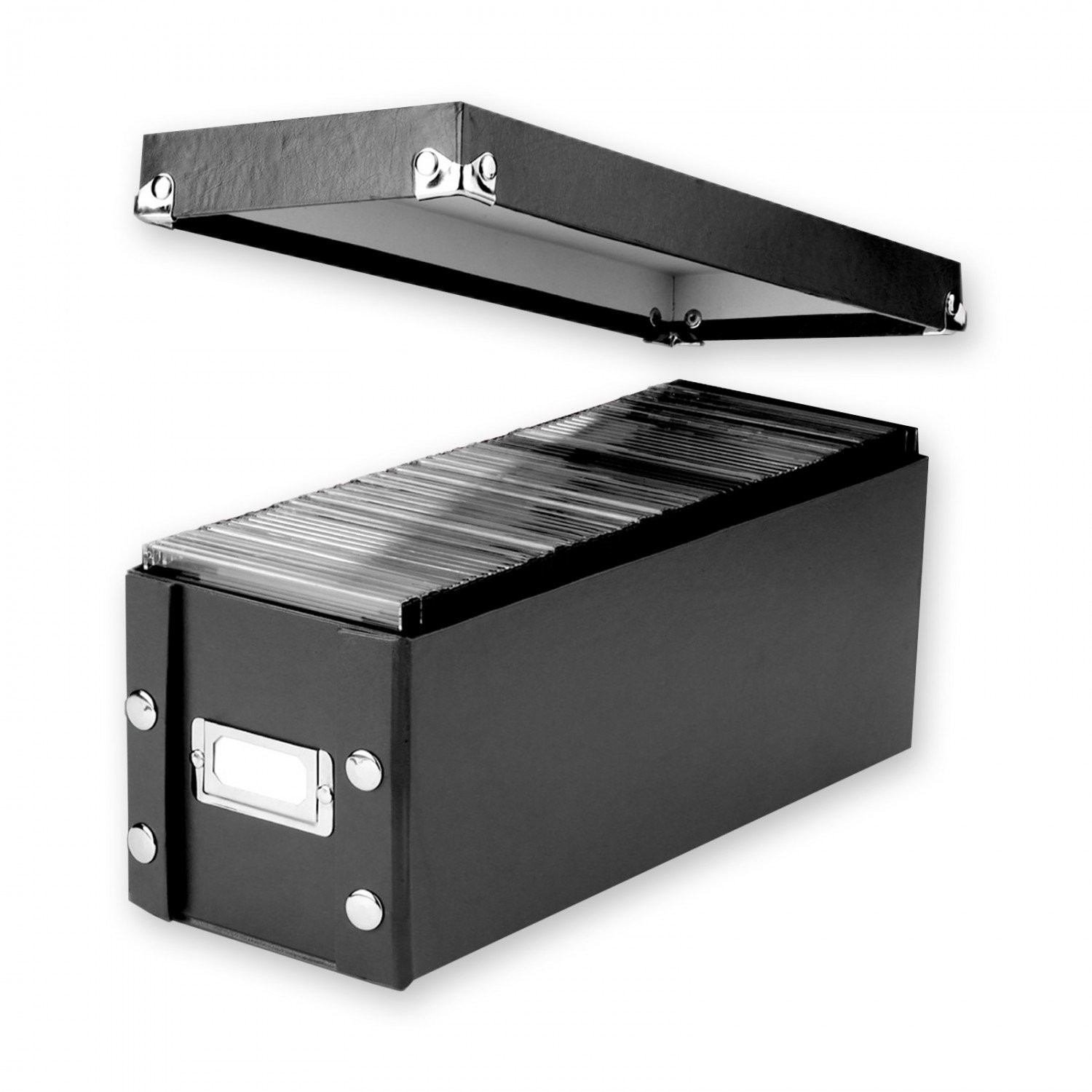 Snap-N-Store CD Storage Box – 2 Pack – Durable 5.1 x 5.1 x 13.2 Inch Disc Hol…