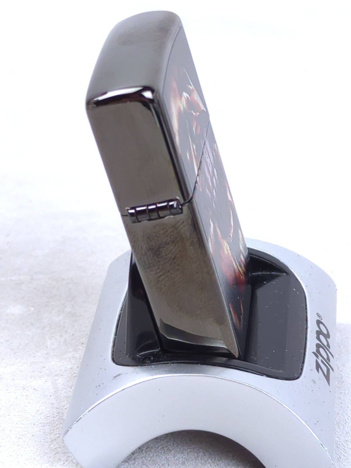 Zippo 49117 SPLIT FACE DESIGN on High Polish Black Windproof Lighter MARCH 2019