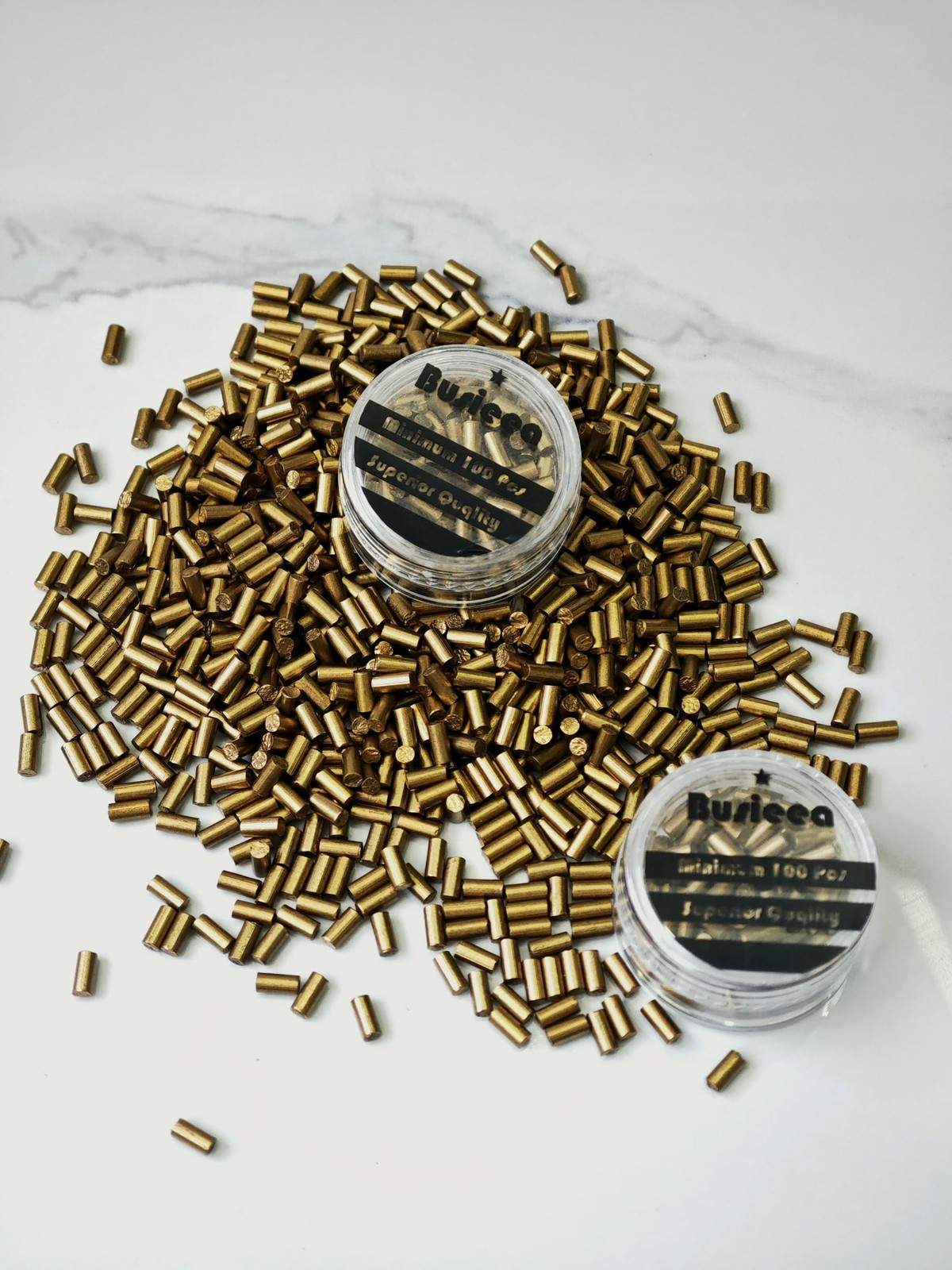 Busieea 100Pcs Lighter Flints, Flint Replacement Refills, All – Purpose Gold
