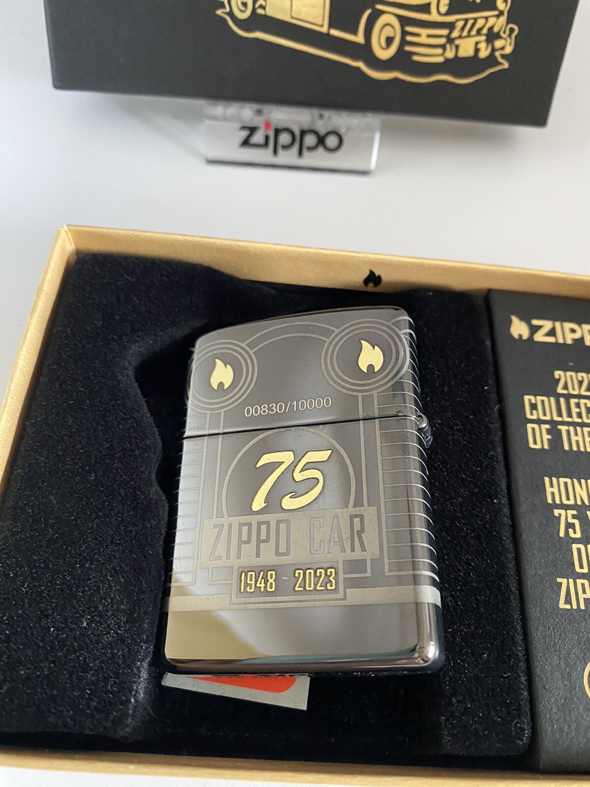 Zippo 2023 Collectible Of The Year. Zippo Car 1948-2023. Armor Plate