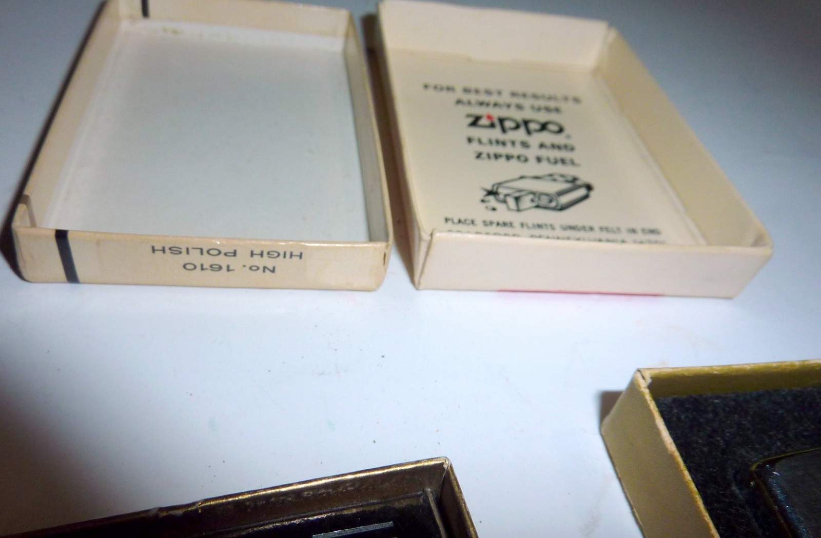 Vintage Lighter Lot 5 Zippo Slim XII XIV ATC K&B Automatic Japan Boxes