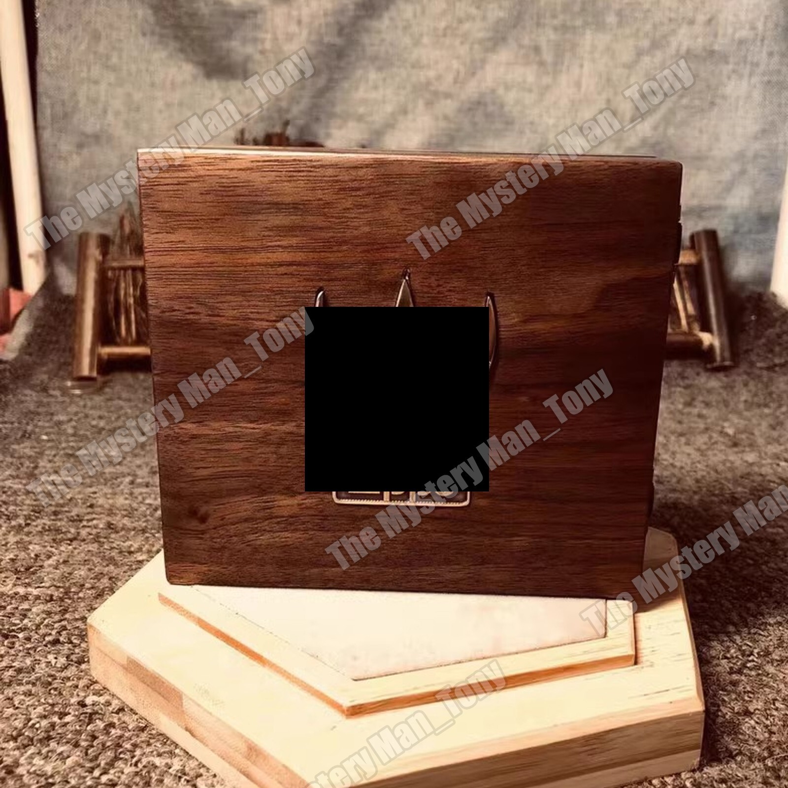 2 Slot Black Walnut Lighters Collection Display Case – For Zippo Lighters