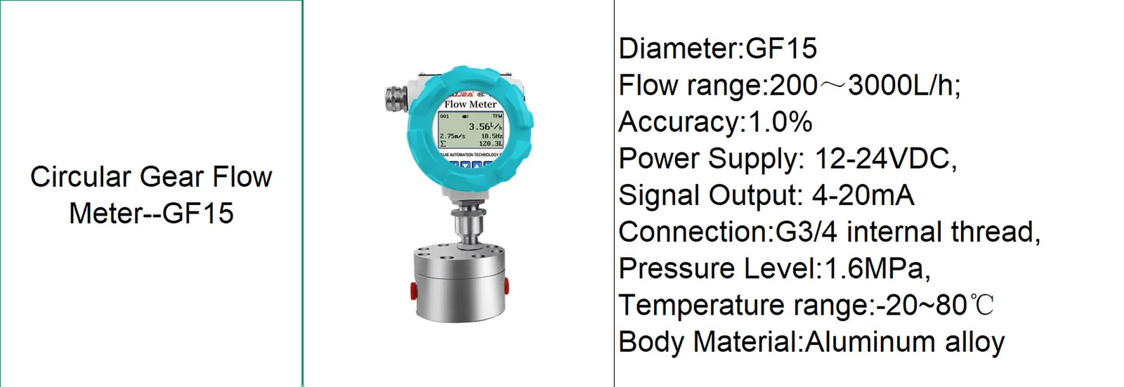 Circular Gear Flow Meter SS304 High Precision Maple Resin Honey Epoxy Resin Flow