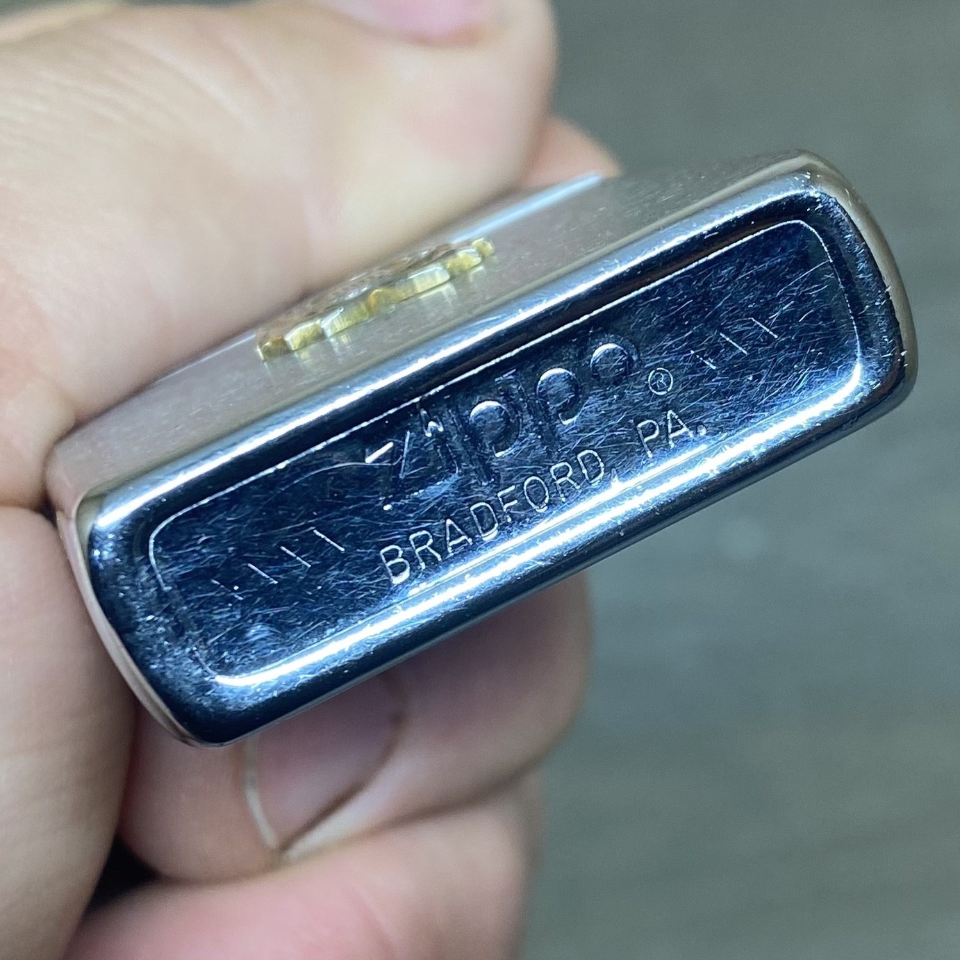 Vintage Zippo Lighter Brushed Chrome US Coast Guard Emblem Military Collectible