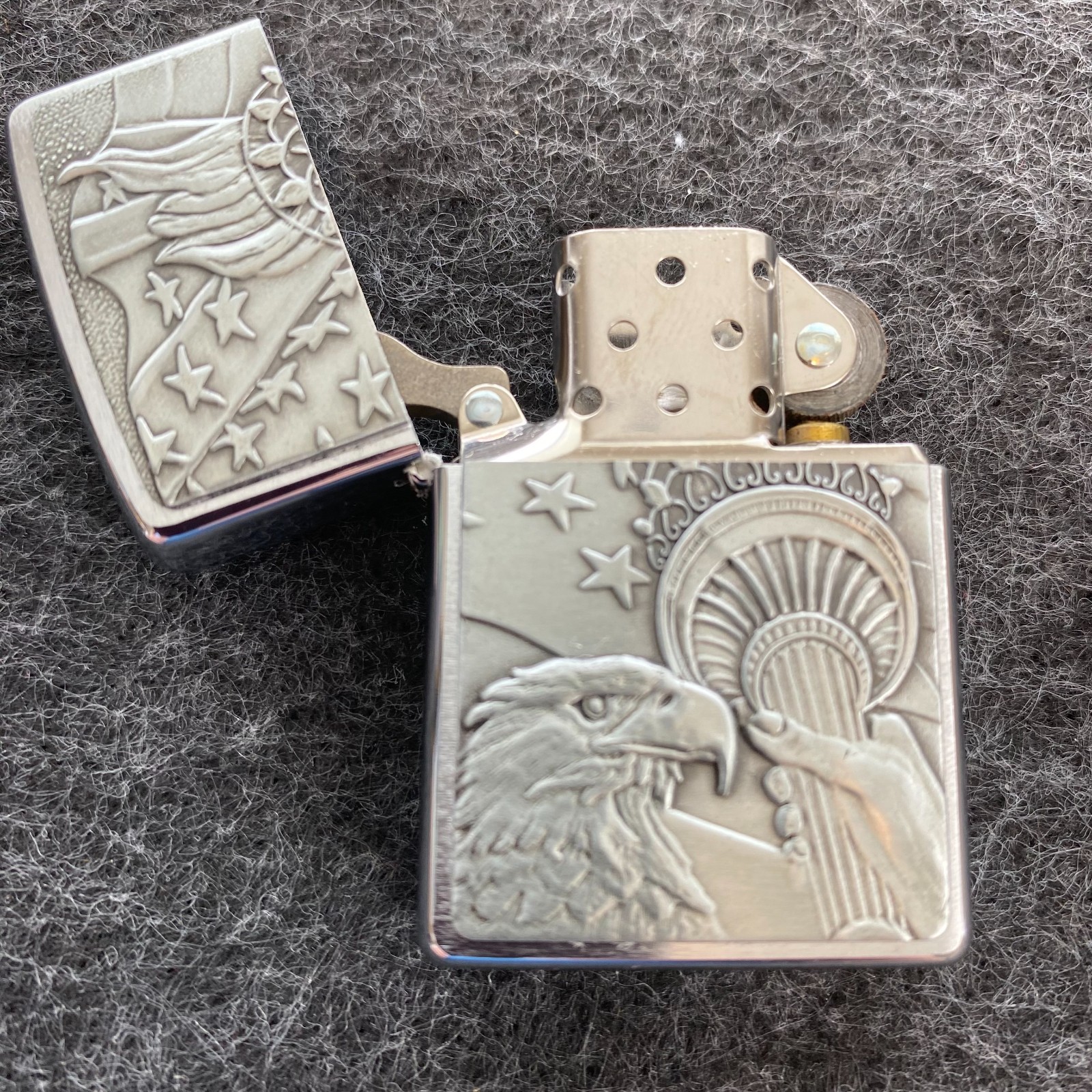 Harley Davidson Zippo Eagle American Flag Statue of Liberty 2006 Never Used