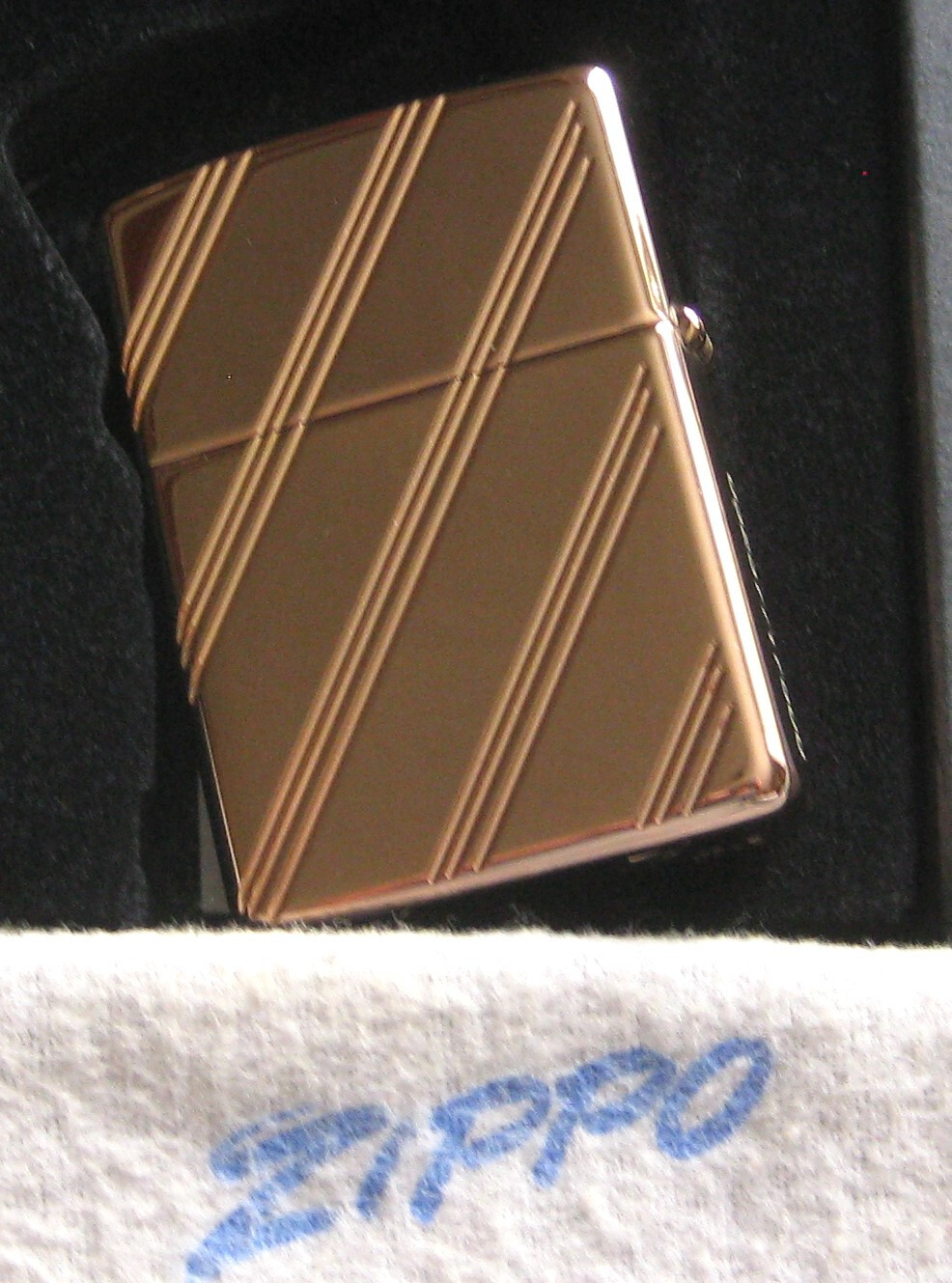 ZIPPO SCRIPT LOGO COLLECTIBLE Lighter ROSE GOLD Limited XXXX/17500 ARMOR 75 Yr