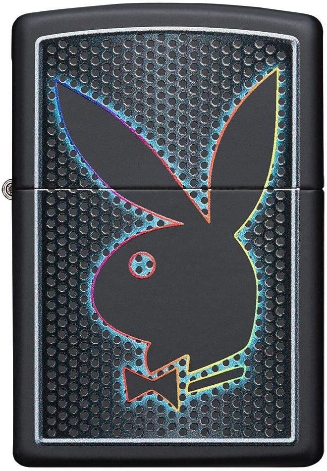 Zippo 49155 Playboy Multi Color Bunny Black Matte