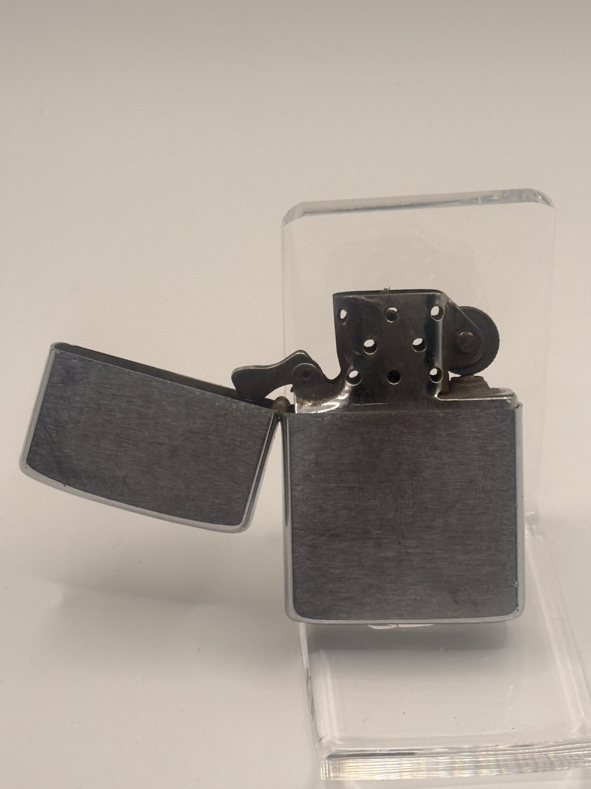 1950’s Zippo Lighter patent 2517191 With Candy Stripe Box.