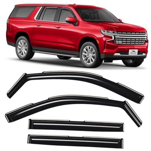 in-Channel Extra Durable Rain Guards for Chevrolet (Chevy) For Suburban 21-26