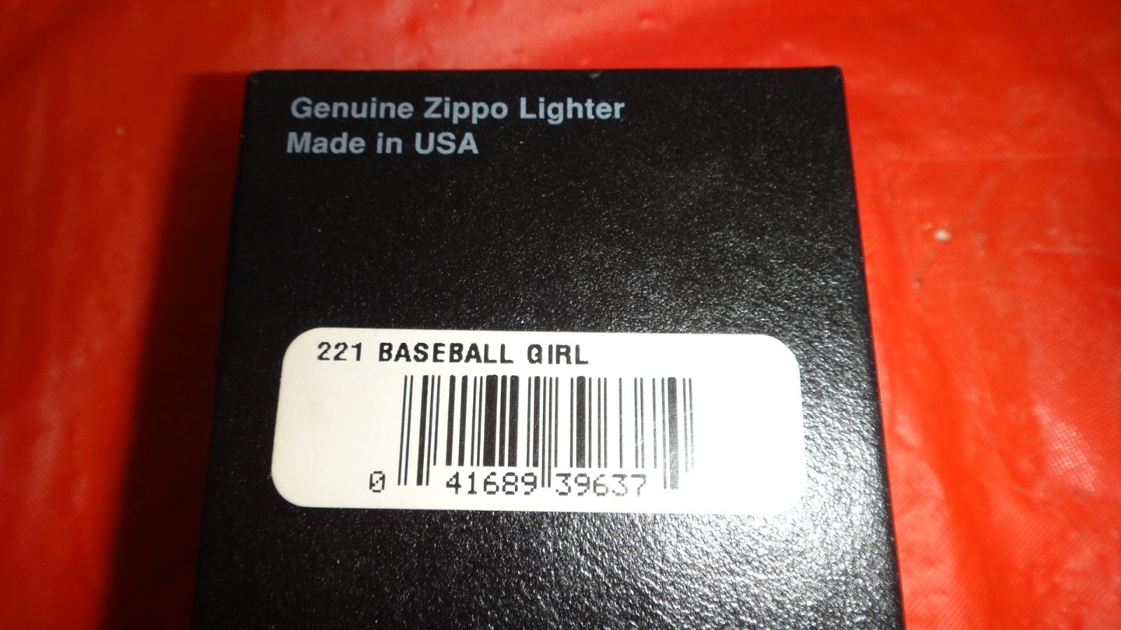 Vintage 2013=221=Baseball Girl in Red=ZIPPO Fuel Lighter Green Matte=NIB=USA=