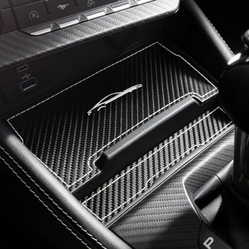 Car Storage Panel Pad for Ford Mustang 2024 2025 | for Carbon Leather