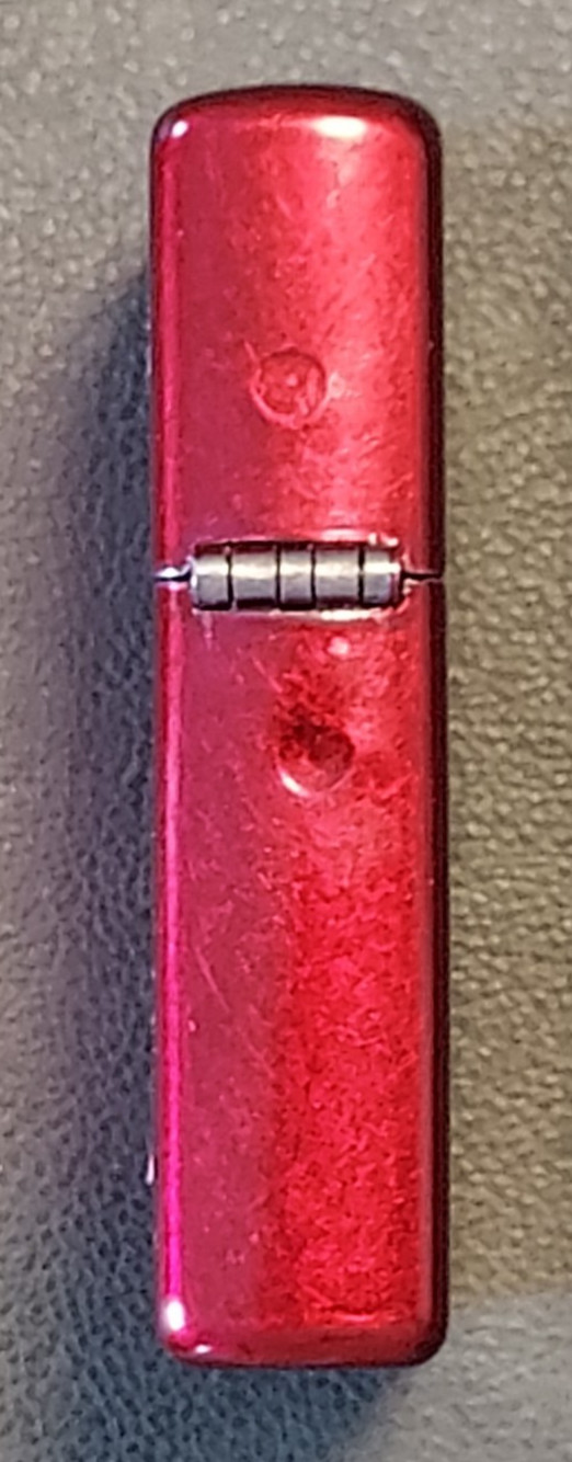 Zippo Lighter~#21063~Metallic Candy Apple Red~2010~NOS~Intact Seal on Back~w/Box