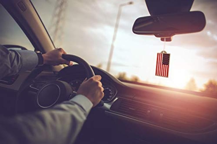 Red White and Blue American Flag Automotive Air Fresheners 6 Count (Pack of 1)