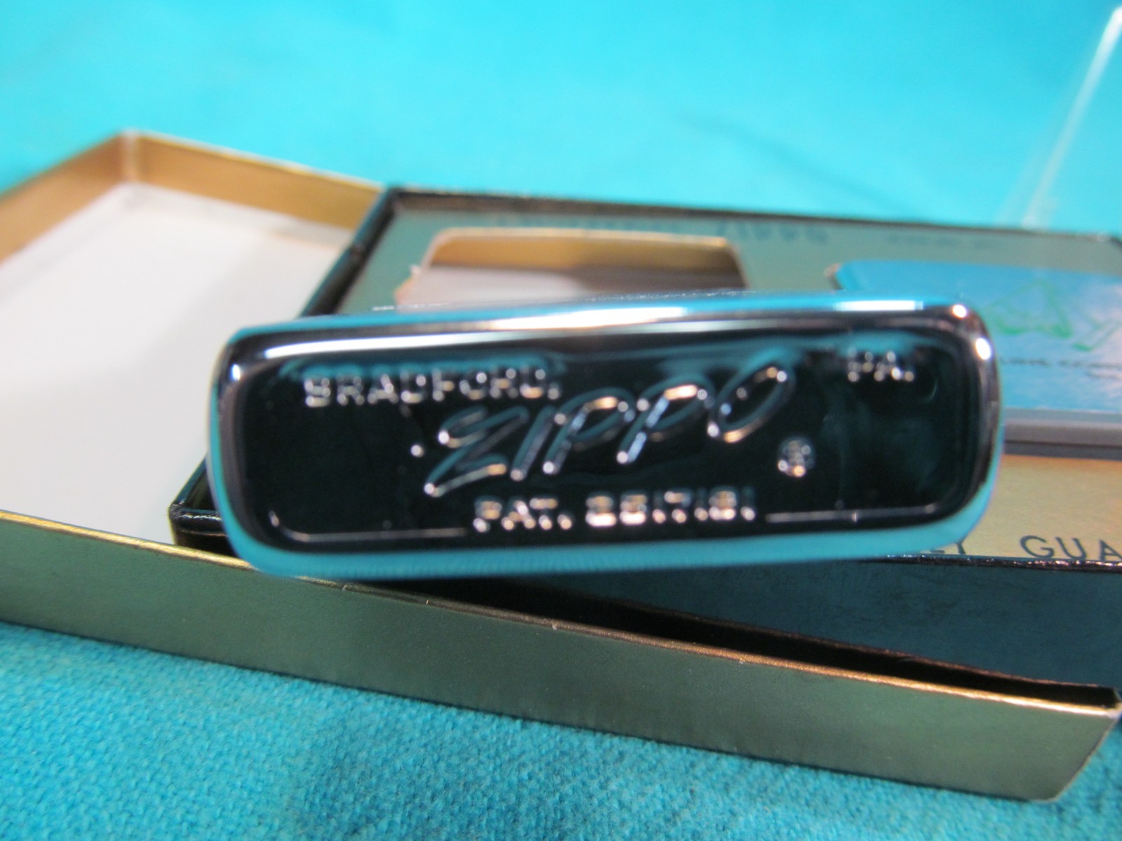 NOS 1950-1957 ZIPPO ADVERTISING LIGHTER & RULE IN BOX PIPELINE CONTRACTORS INC