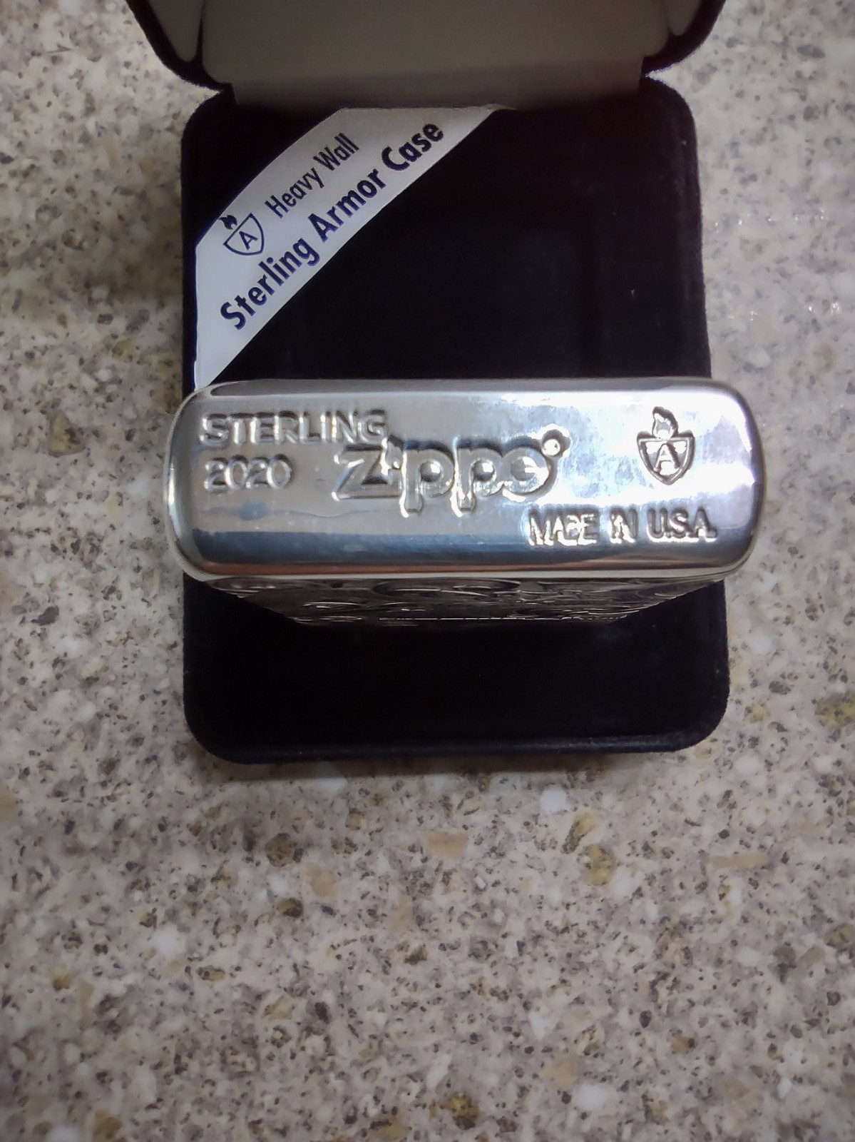 Zippo – Solid Sterling Silver – Armoured Case Unique Dragon Carved New & Unused