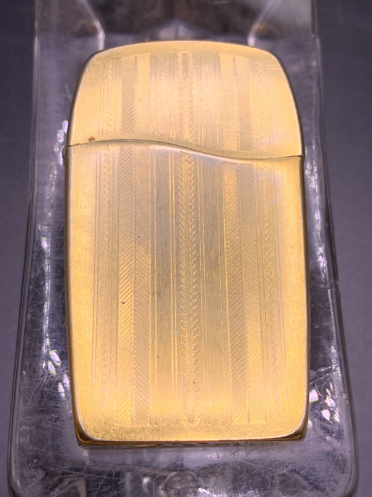 Vintage Zippo Blu lighter butane lighter gold tone finish