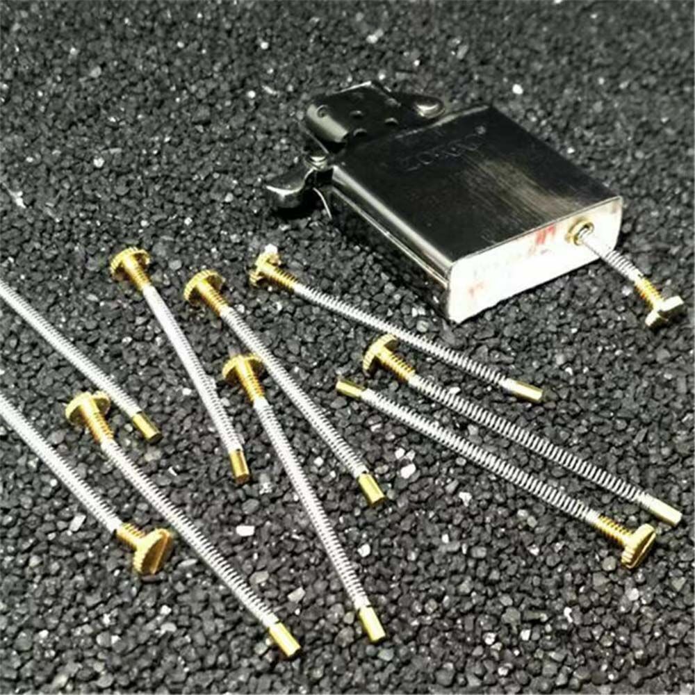 10Pcs Lighter Replacements Repair Kit Flints Screw Spring & Base Plate Lighter