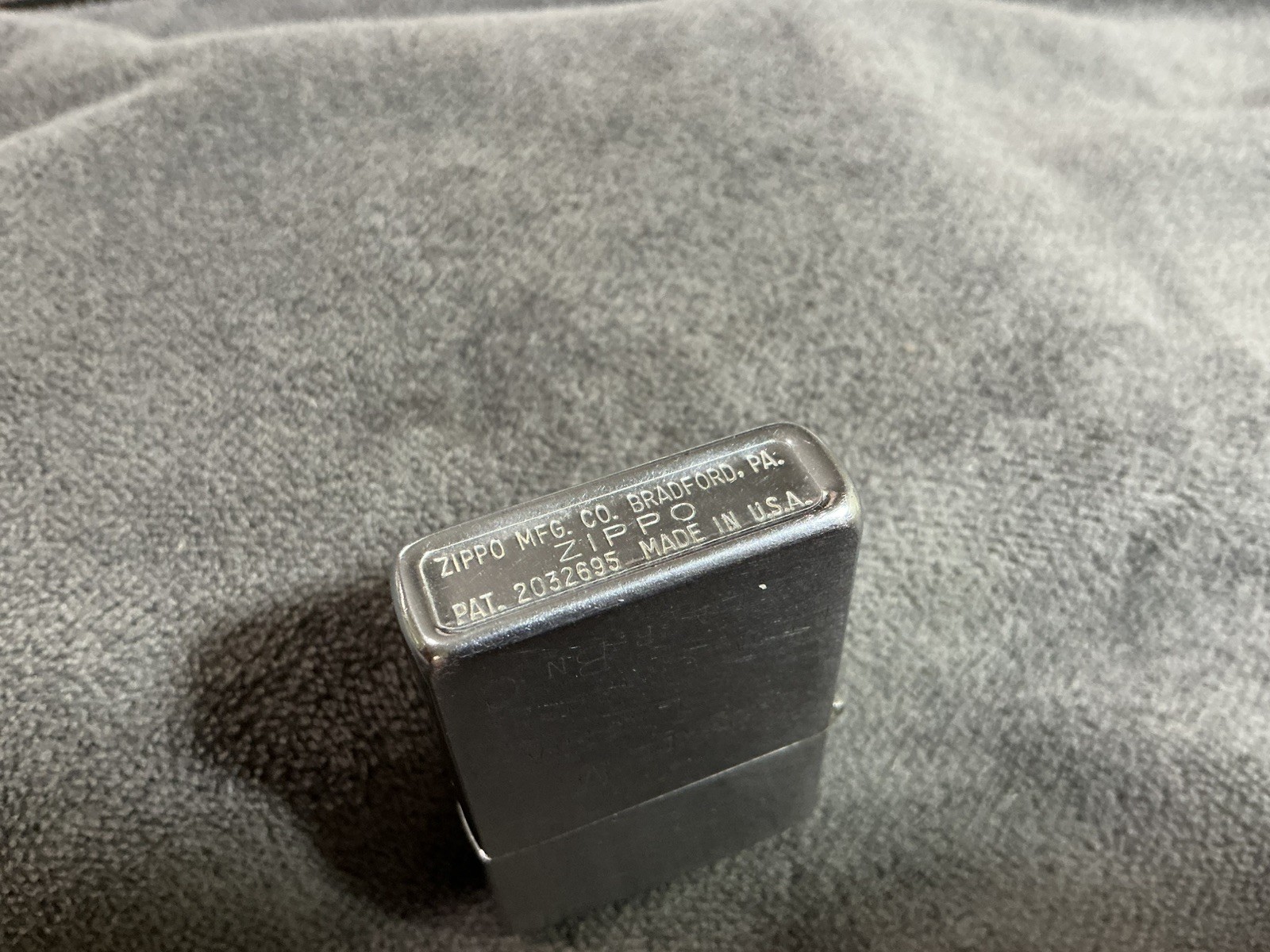 Vintage ZIPPO 2032695 Steel Case Veteran’s Engraved Lighter With Correct Insert
