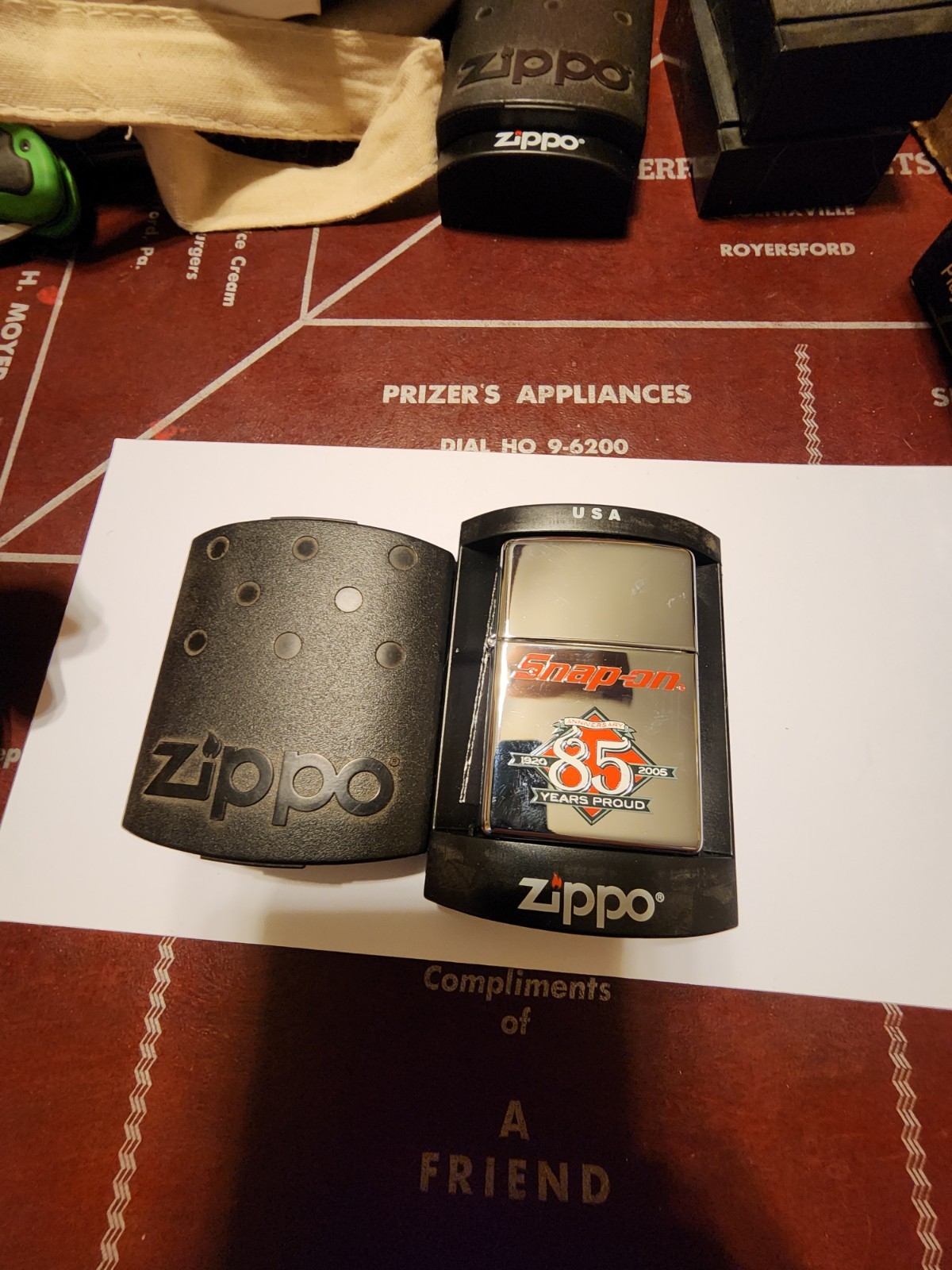 Snap-on Tools Zippo Lighter 85th Anniversary