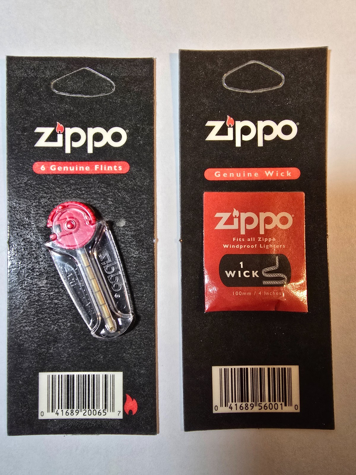 Zippo Flints and Wick Replacement 1 Flint Pack and 1 Wick Pack Sealed