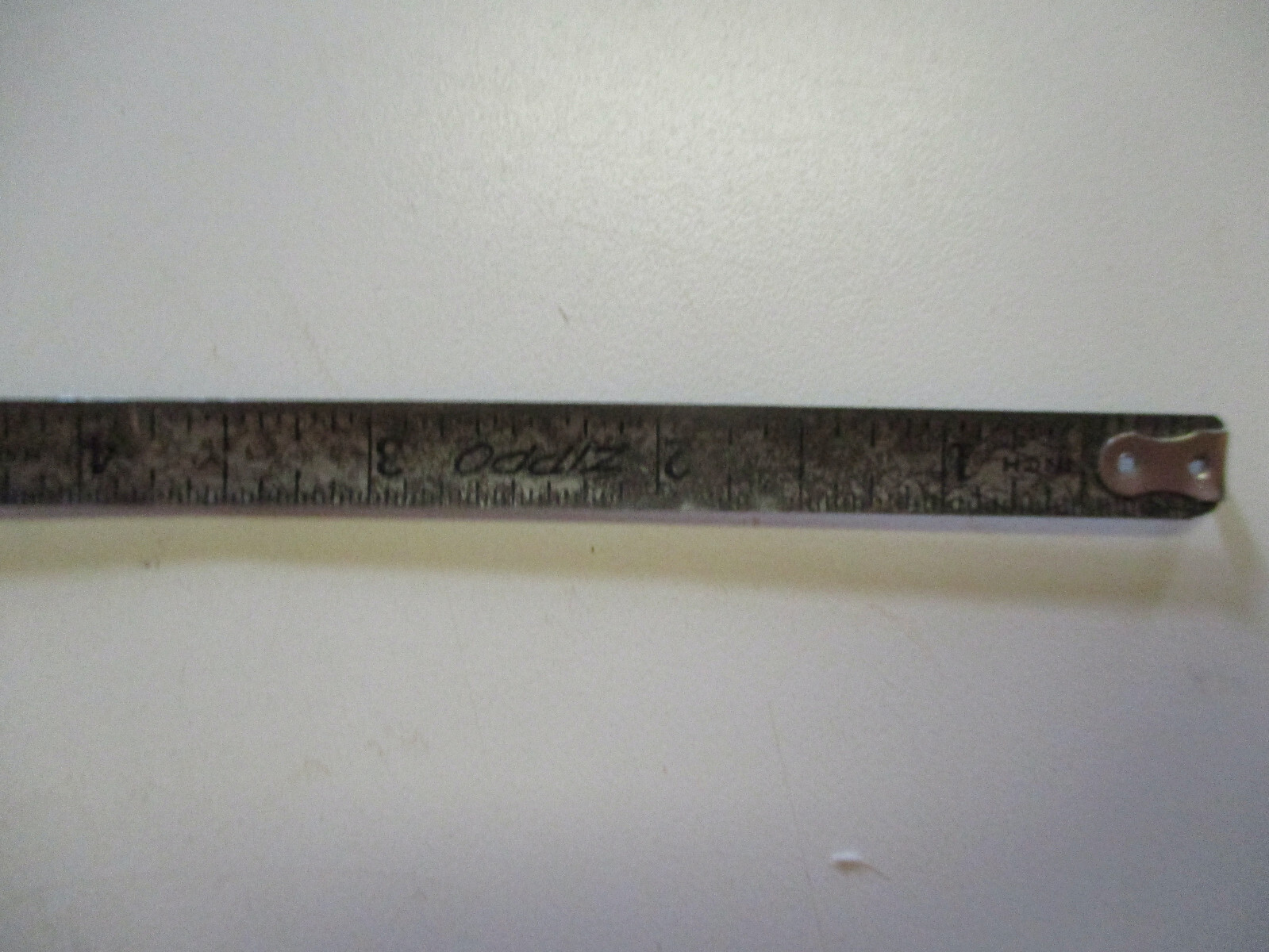 Vintage Zippo 72 Inch Mini Tape Measure USS raised log