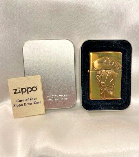 ZIPPO Brass „Full House“ Barrett Smythe Lighter #254BBS B151 . New & unfired.