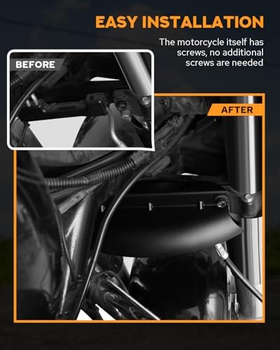 Motorcycle Lower Triple Tree Wind Deflector Compatible with Harley Matte Black