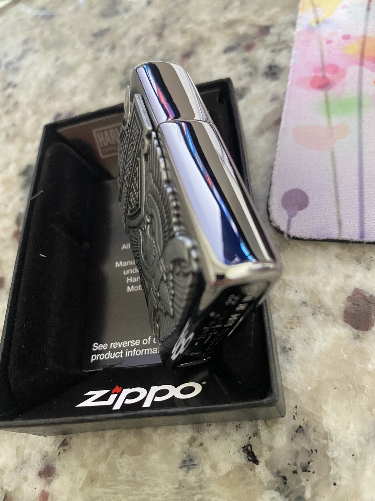 Zippo Harley Davidson Made in USA Textured Eagle Lighter – 200HD – New