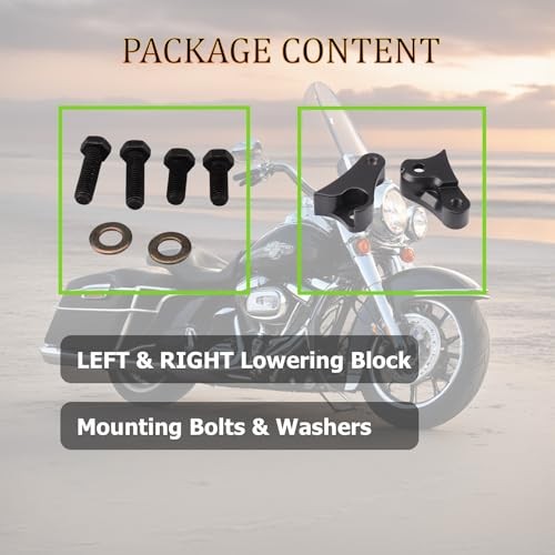 08-23 1″ Lowering Link Kit Fits for Harley Davidson Touring Matt Black