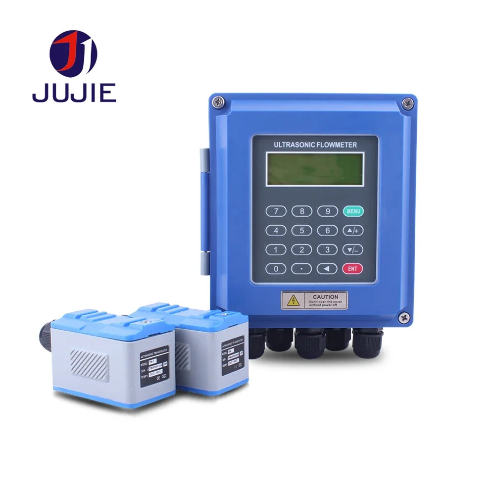 TUF-2000 Small Portable Clamp On Flow Meter LCD Display 4-20mA Ultrasonic Flow M