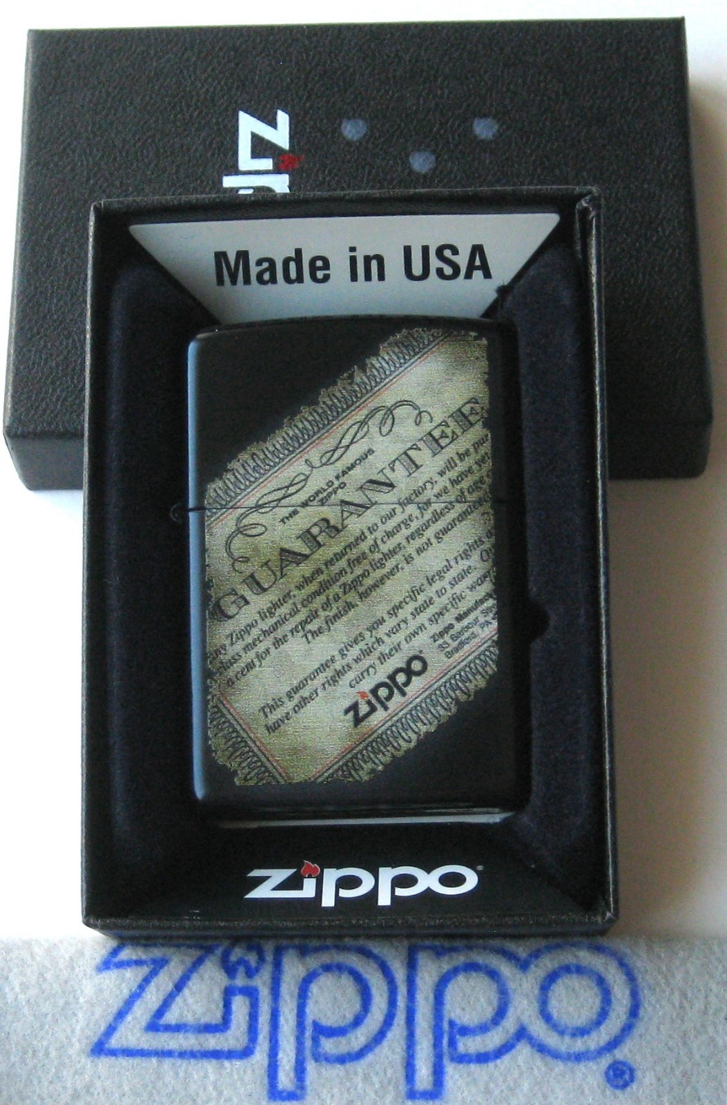ZIPPO PREVIOUSLY COLLECTED Not Used ADVERTISING Lighter LIFETIME GUARANTEE 2012