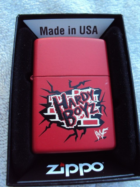 HARDY BOYS WWF Zippo Lighter in Box XV 1999 *** Matt *** Jeff *** V1 *** Nero **