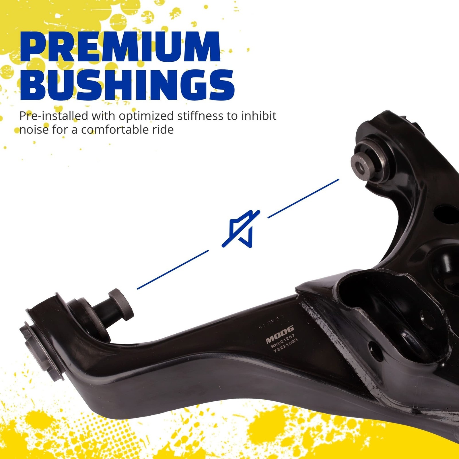 MOOG RK623755 Suspension Control Arm and Ball Joint Assembly for Ford Mustang