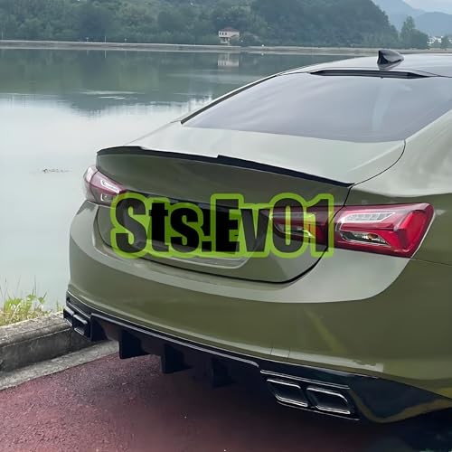 STSEV01 Rear Spoiler Wing Fit for Chevrolet Chevy Malibu Gloss Black