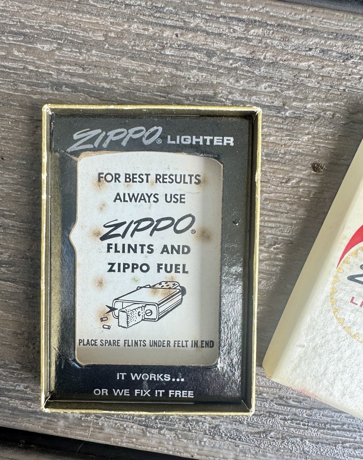 Vtg Ottawa Steel ZIPPO LIGHTER Advertising w/ Box Kansas