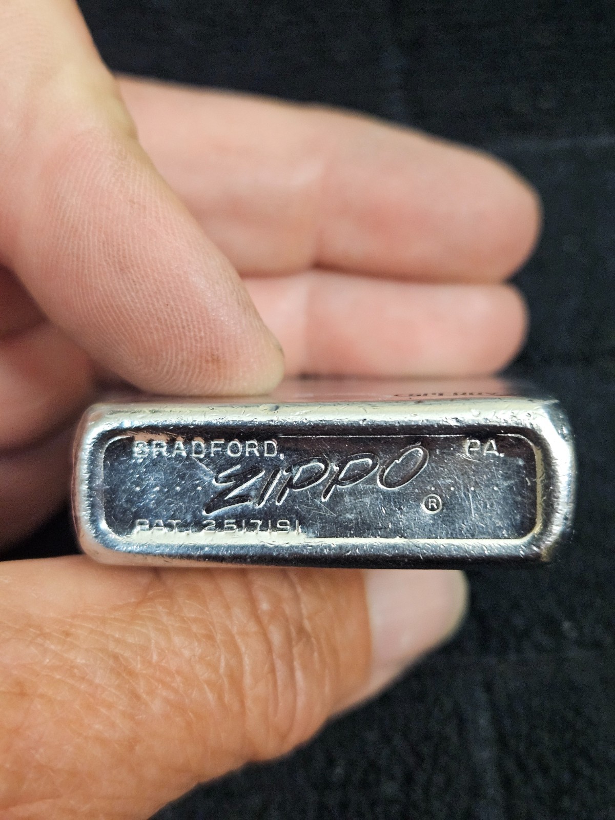 Vintage Sperry Gyroscope Co. Zippo – 1958 – brushed chrome – USED