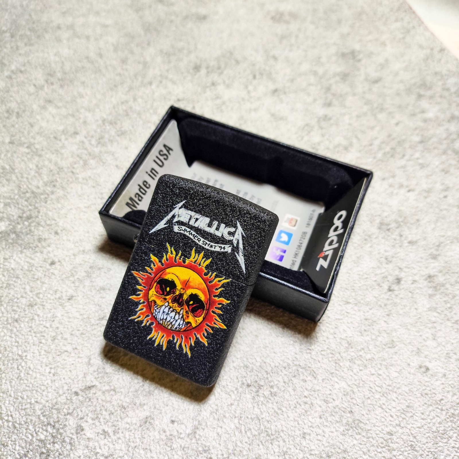 Rare Metallica Zippo Lighter Band Music Accecories