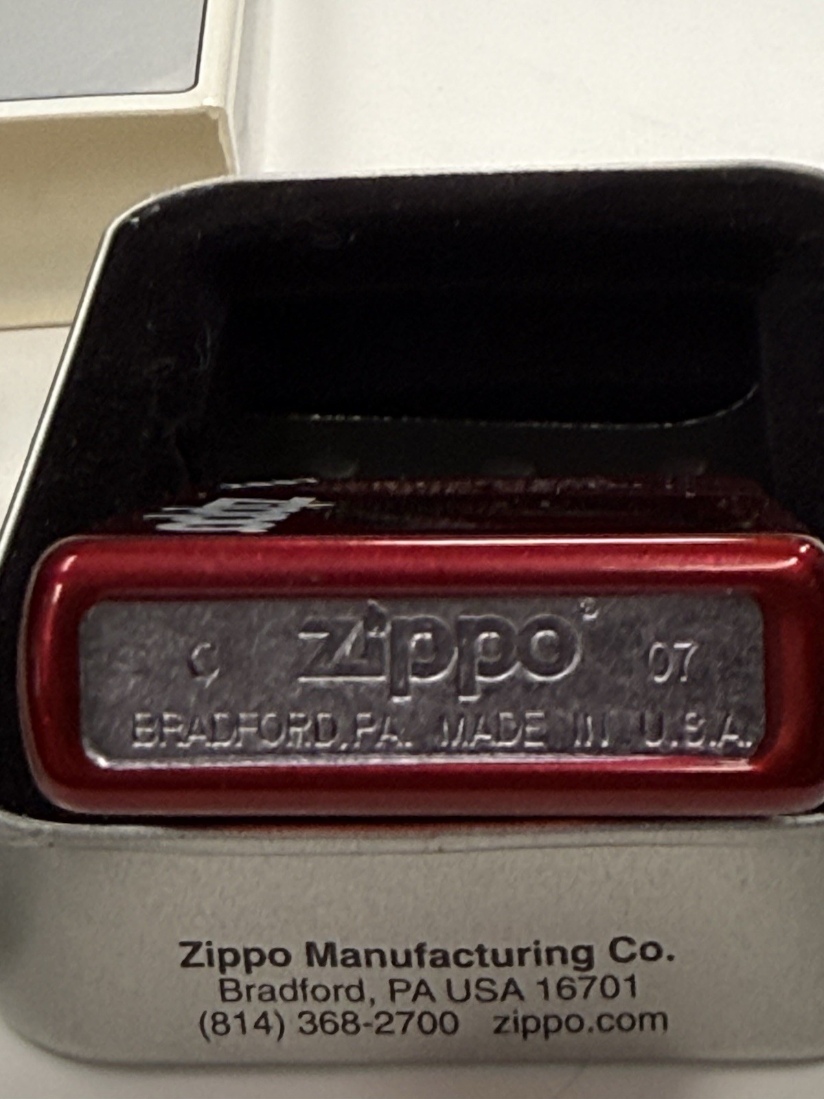 ZIPPO 2007 ZIPPO / CASE VISITORS CENTER CLICK CLUB LIGHTER SEALED IN BOX G86