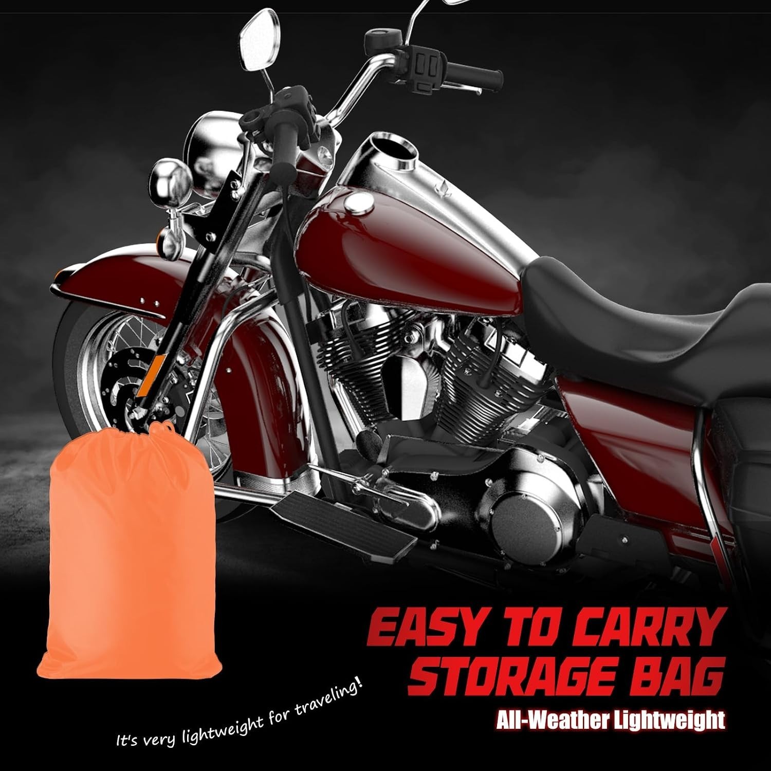 420D Motorcycle Half Cover-Outdoor Waterproof All Weather Protection Lightwei…
