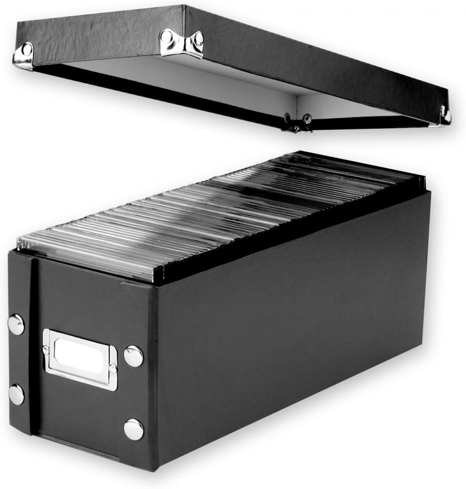 Snap-N-Store CD Storage Box – 2 Pack – Durable 5.1 x 5.1 x 13.2 Inch Disc Hol…